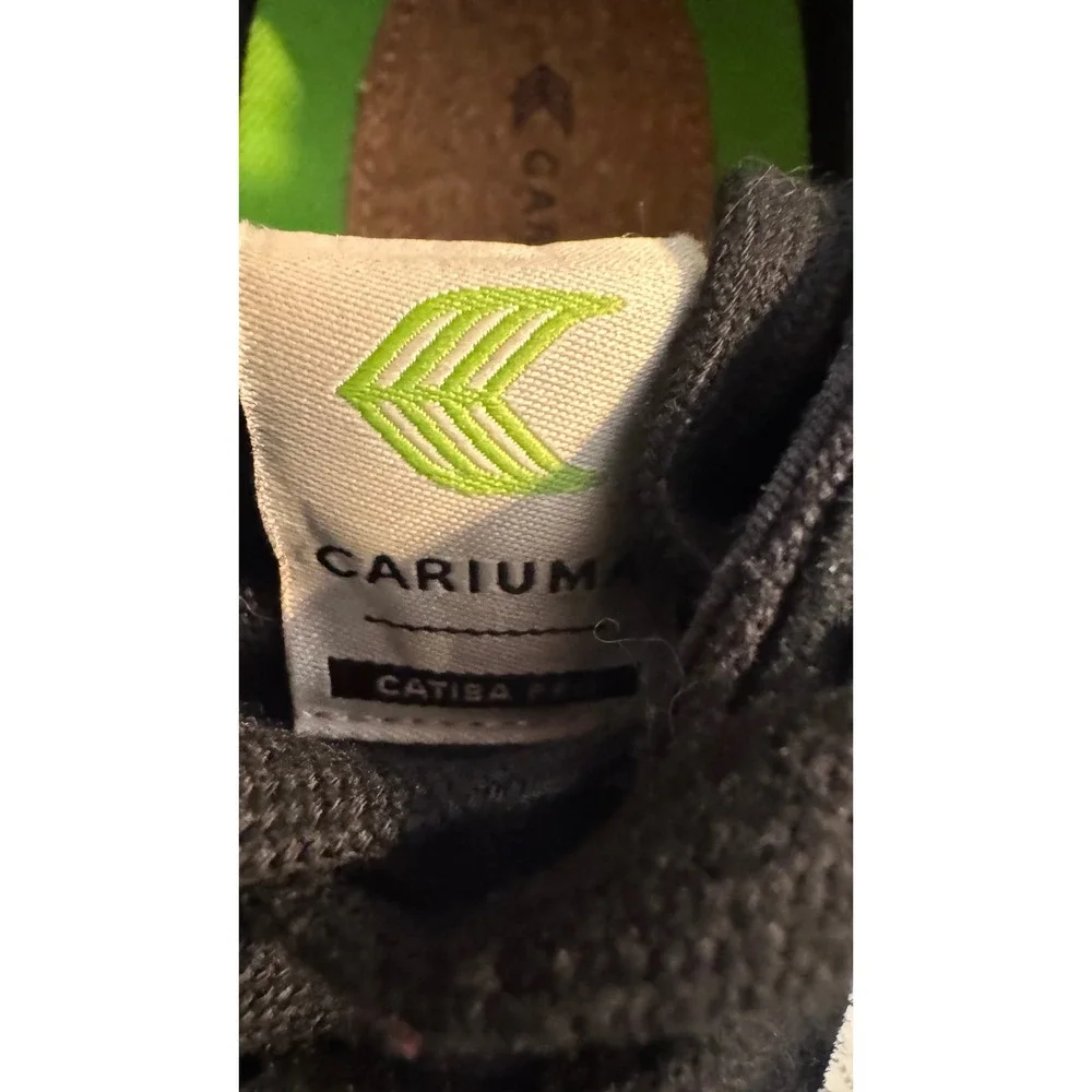 Cariuma Catiba Pro Suede Canvas Skate Shoes Black Ivory Low Top Men's 11.5